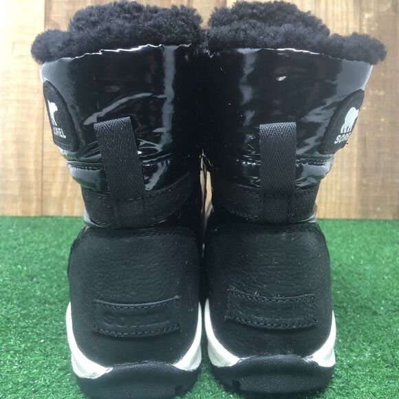 NEW Sorel Whitney Short Lace Patent Black Boots LL3433-010 Women's7.5Waterproof - Picture 9 of 14